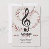 Invitation Notes de musique symphonie  (Devant)