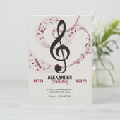 Invitation Notes de musique symphonie  (Debout devant)