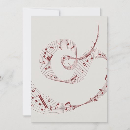 Invitation Notes de musique symphonie  (Dos)