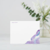 Invitation Notes de remerciement de l'aquarelle Lavender (Debout devant)