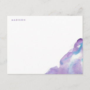 Invitation Notes de remerciement de l'aquarelle Lavender