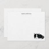 Invitation Notes de remerciement de Sleeps Cat Flat (Devant / Derrière)