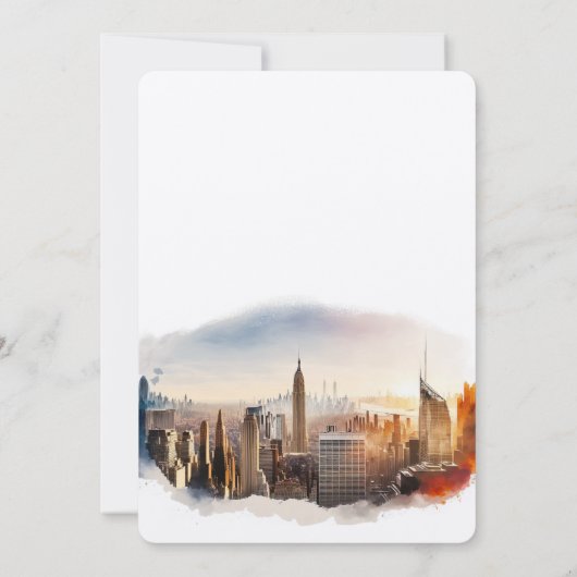 Invitation Notes de remerciement Mariage Watercolor (Dos)