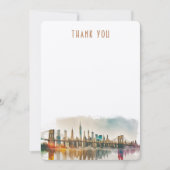 Invitation Notes de remerciement Mariage Watercolor (Devant)