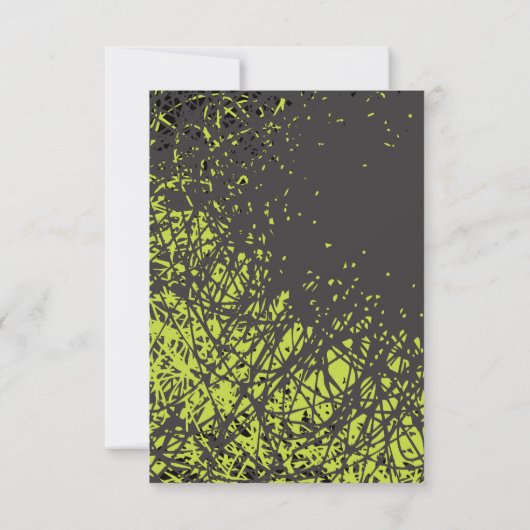 Invitation NOTES MUSICALES CRAZY Bat mitzvah Party Card (Dos)