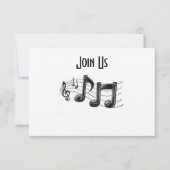INVITATION NOTES MUSICALES DANS UNE FUN "TOUT" OCCASION INVIT (Devant)