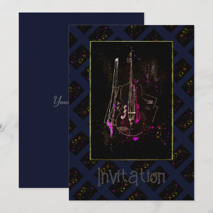 Invitation Notes musicales et contrebasse