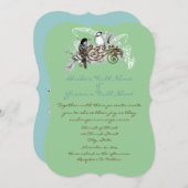 Invitation Notes musicales Inséparables Forêt Pic-de-forêt Gr (Devant / Derrière)