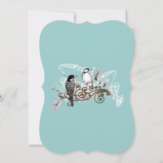 Invitation Notes musicales Inséparables Forêt Pic-de-forêt Gr (Dos)