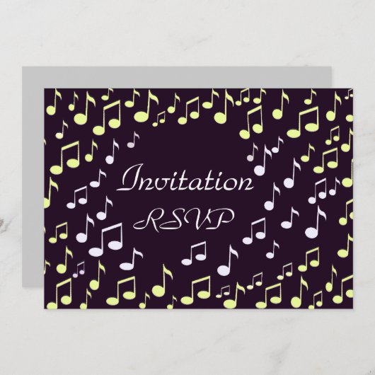 Invitation Notes musicales - Invitation_ (Devant / Derrière)