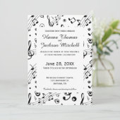 Invitation Notes musicales Mariage musical (Debout devant)