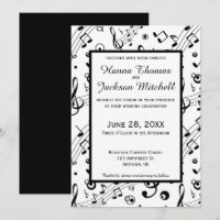 Notes musicales Noir et Blanc moderne