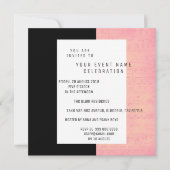 Invitation Notes musicales noires blanches Concert Rose Saumo (Devant)