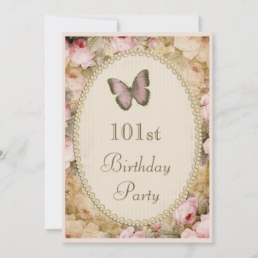 Invitation Notes musicales pour le 101e anniversaire des Rose (Devant)
