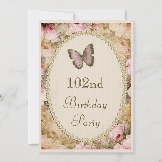 Invitation Notes musicales pour le 102e anniversaire des Rose (Devant)