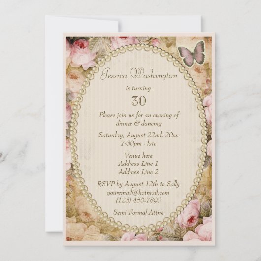 Invitation Notes musicales pour le 30e anniversaire du papill (Dos)