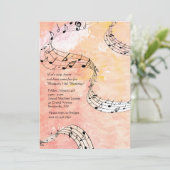 Invitation Notes musicales sur l'Arrière - plan corallien (Debout devant)