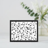 Invitation Notes musicales sur vierge (Ajouter une couleur Ar (Debout devant)