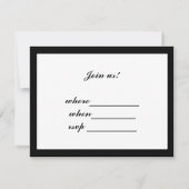 Invitation Notes musicales sur vierge (Ajouter une couleur Ar (Dos)