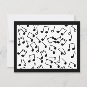 Invitation Notes musicales sur vierge (Ajouter une couleur Ar