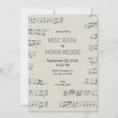Invitation Notes musicales vintage (Devant)