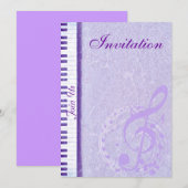 Invitation Notes musicales violettes & Keys_Invitation (Devant / Derrière)