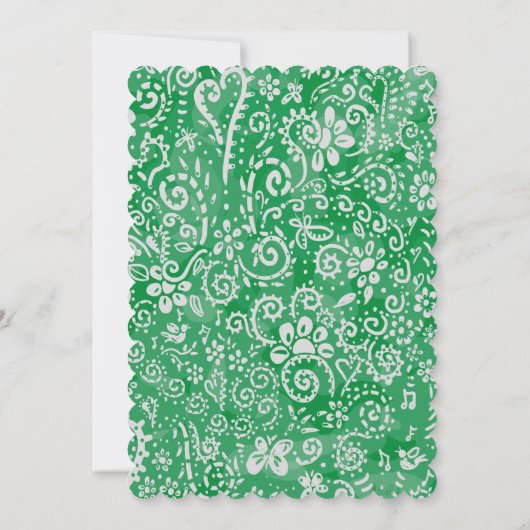 Invitation Notes personnalisés de Père Noël et Rudolf (Dos)