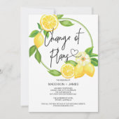 Invitation Notes reportées par le Mariage Changement de plan (Devant)