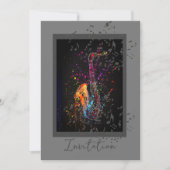 Invitation Notes Saxophones Splash Et Musique (Devant)