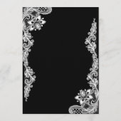 Invitation Nothing Fancy Just Love Black Lace Wedding (Dos)