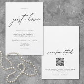Invitation Nothing Fancy Just Love Minimalist Wedding
