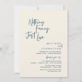 Invitation Nothing Fancy Just Love, Modern Wedding Dinner (Devant)