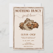 Invitation Nothing Fancy Just Love Photo QR Code Wedding   (Devant)