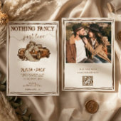 Invitation Nothing Fancy Just Love Photo QR Code Wedding