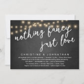 Invitation Nothing Fancy, Just Love Rustic Wedding Dinner (Devant)