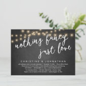 Invitation Nothing Fancy, Just Love Rustic Wedding Dinner (Debout devant)