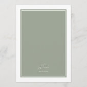 Invitation Nothing Fancy Just Love Sage Green Elegant Wedding (Dos)