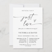 Invitation Nothing fancy just love wedding (Devant)