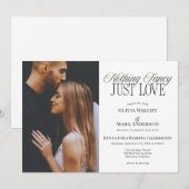 Invitation Nothing Fancy Just Love Wedding Reception (Devant / Derrière)