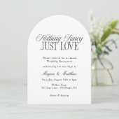 Invitation Nothing Fancy Just Love Wedding Reception (Debout devant)