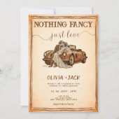 Invitation Nothing Fancy Just Love Western Rustic Wedding   (Devant)