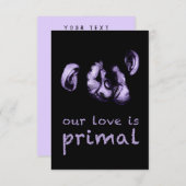 Invitation notre amour est primal : baiser les chimpanzés (Devant / Derrière)