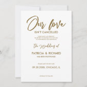 Invitation Notre amour n’est pas annulé le report Mariage (Devant)