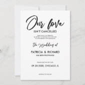 Invitation Notre amour n’est pas annulé le report Mariage (Devant)