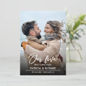 Invitation Notre amour n’est pas annulé Mariage Nouvelle phot (Debout devant)