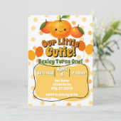 Invitation Notre anniversaire de clémentine Little Cutie (Debout devant)