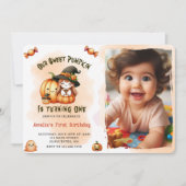 Invitation Notre Aquarelle Citrouille douce premier anniversa (Devant)