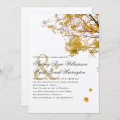 Invitation Notre arbre en Mariage de automne (Devant / Derrière)