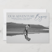 Invitation Notre aventure commence Fiançailles photo Faire-pa (Devant)