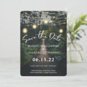 Invitation Notre aventure commence | Forêt rustique Enregistr (Debout devant)